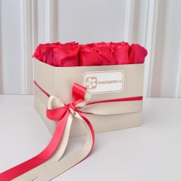 Caja de Lujo con Rosas Cuadrada