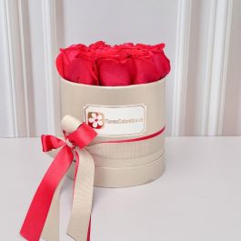 Caja Redonda de Lujo con Rosas