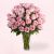 florero de 36 rosas rosadas en jarrón de cristal con envio a domicilio 